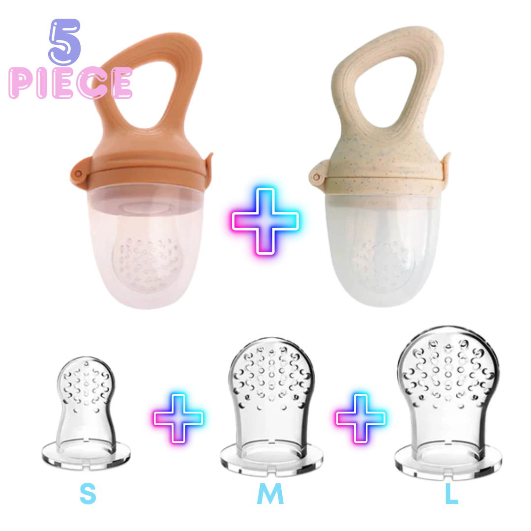 Baby Food Feeder/Fruit Feeder Pacifier (5 Piece)