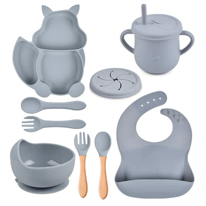 Squirrel Silicone Baby Feeding Set