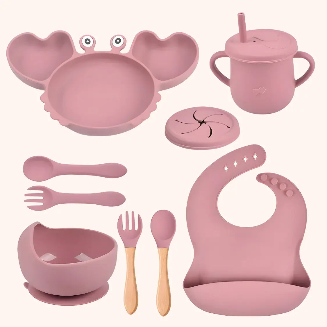 Crab Silicone Mealtime Set