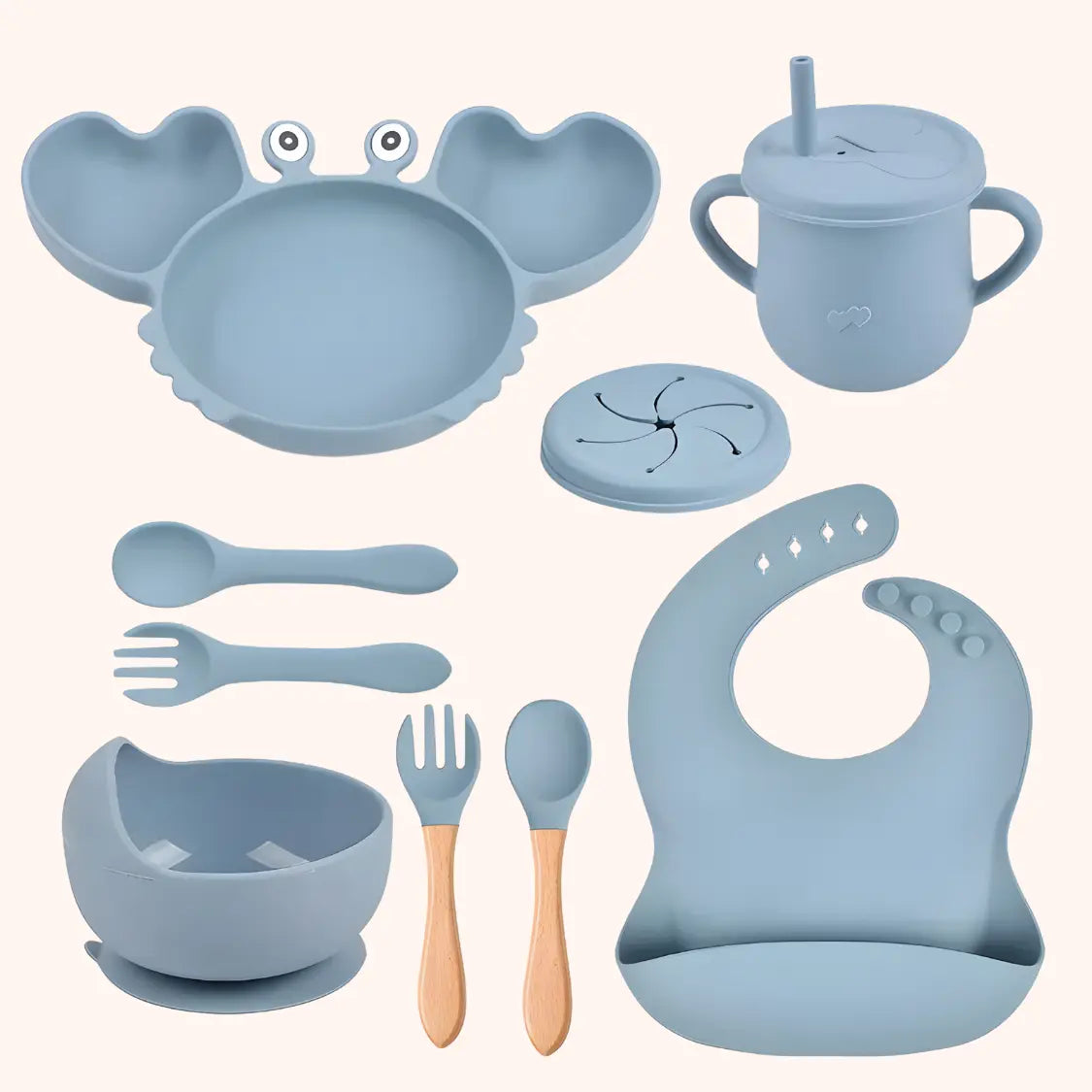 Crab Silicone Mealtime Set