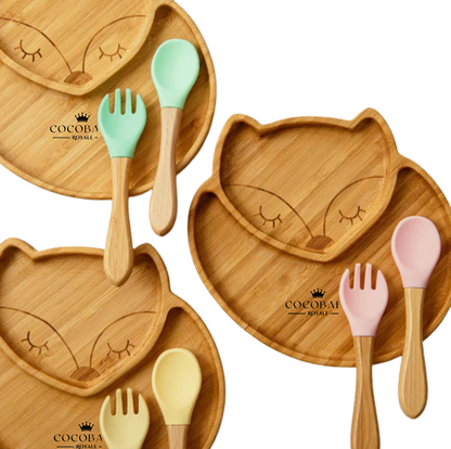 Bamboo Baby/Toddler Feeding Set (3 Pieces) - Fox