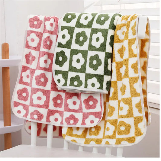 Floral Bath Towel & Burp Cloth Set