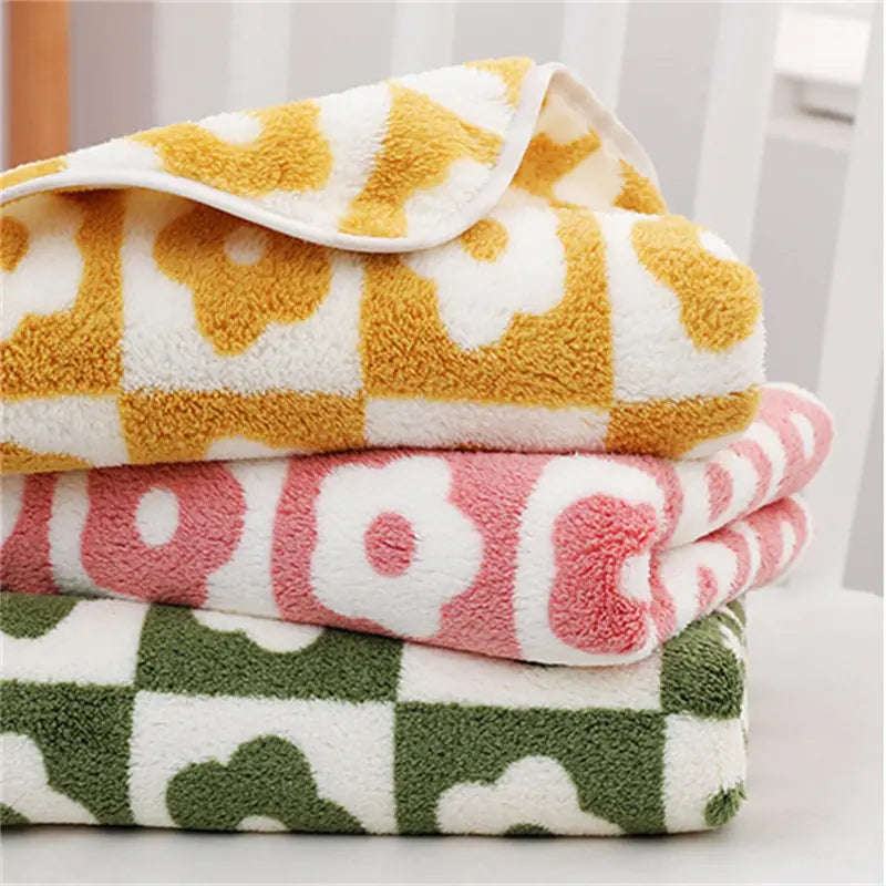 Floral Bath Towel & Burp Cloth Set