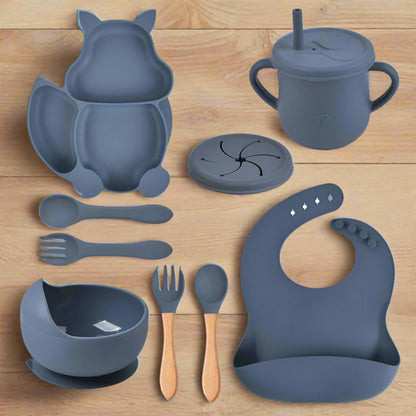 Squirrel Silicone Baby Feeding Set