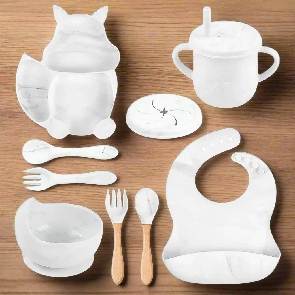 Squirrel Silicone Baby Feeding Set