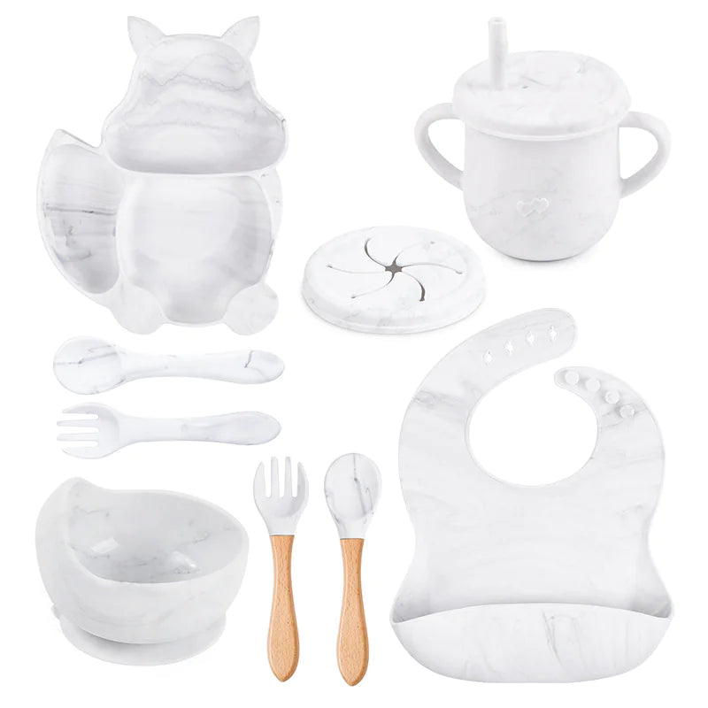 Squirrel Silicone Baby Feeding Set