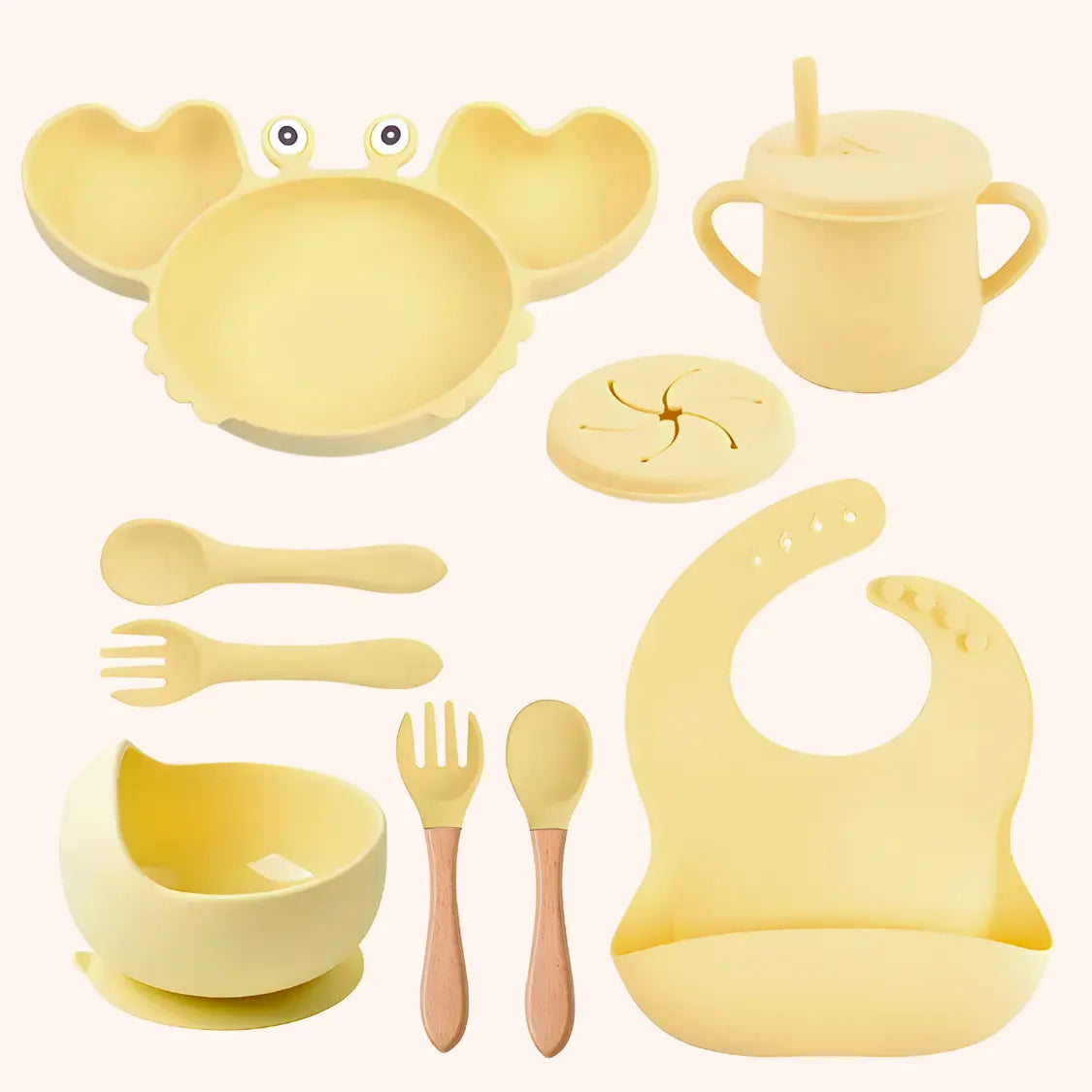 Crab Silicone Mealtime Set