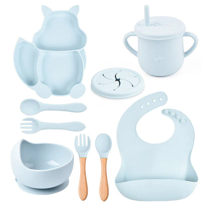 Squirrel Silicone Baby Feeding Set