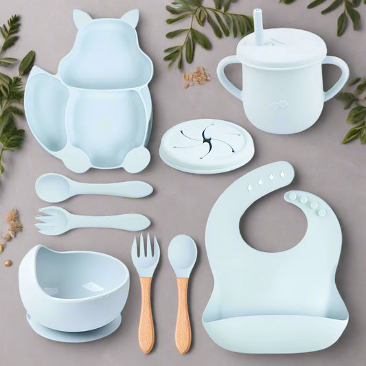 Squirrel Silicone Baby Feeding Set